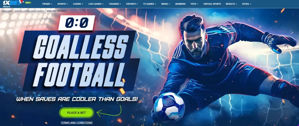 Goalless Football promotion from 1xBet for T&uuml;rkiye bettors
